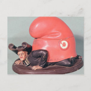 An inkwell or tobacco pot postcard