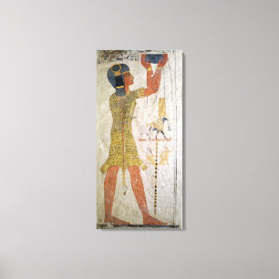 An Inmutef priest making an offering Canvas Print