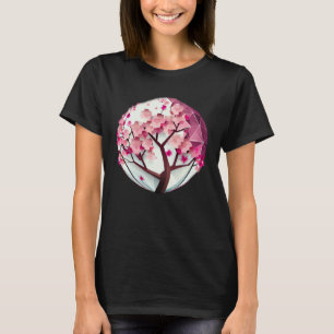 An Inspirational and Beautiful Cherry Blossom Geom T-Shirt