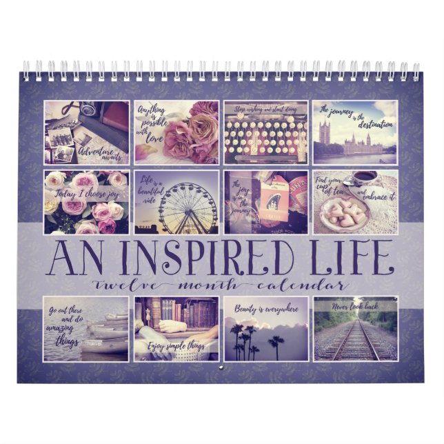 An Inspired Life | Vintage Quotations Indigo Calendar (Cover)