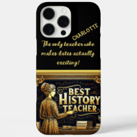 An Inspiring History Teacher at the Blackboard