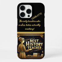 An Inspiring History Teacher at the Blackboard