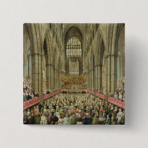 An Interior View of Westminster Abbey on the Comme 15 Cm Square Badge