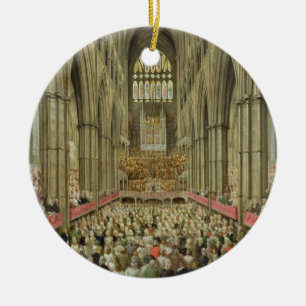 An Interior View of Westminster Abbey on the Comme Ceramic Tree Decoration