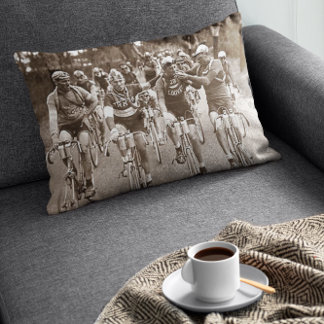 An Intimate Portrait of The Tour de France 1920s  Decorative Cushion