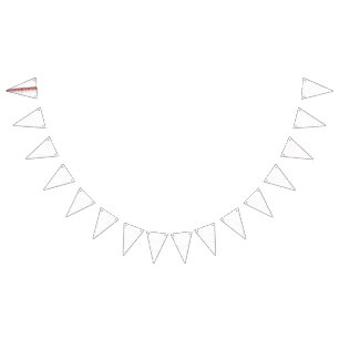 An intricate black and white floral design set aga bunting