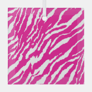 An intricate floral pattern in pink and white, art glass tree decoration