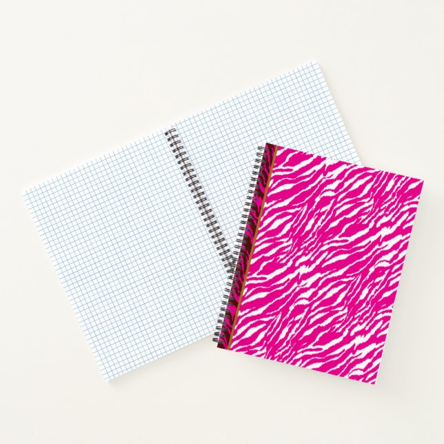 An intricate floral pattern in pink and white, art notebook (Inside)