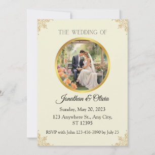 An invitation card for a wedding entitled Romantic