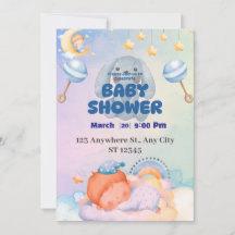 An invitation for a baby shower filled with joy.