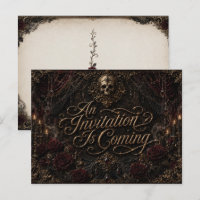 An Invitation Is Coming Gothic Halloween Ball Post