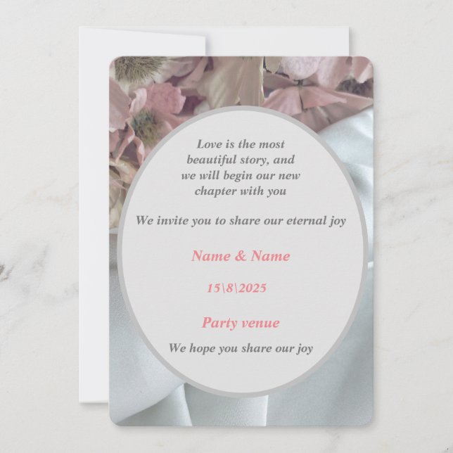 An invitation to celebrate a love that lasts💕💌 (Front)