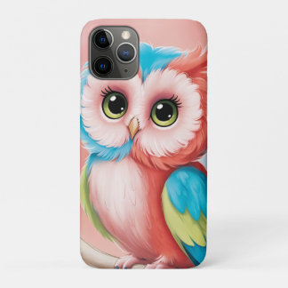 An iPhone 12 cover with an owl motif