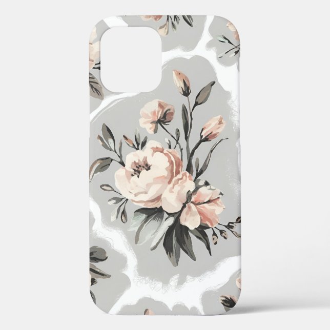 An iPhone cover with a flower motif (Back)