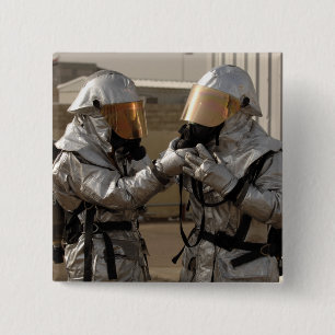 An Iraqi firefighter 15 Cm Square Badge