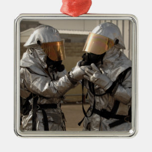 An Iraqi firefighter Metal Tree Decoration
