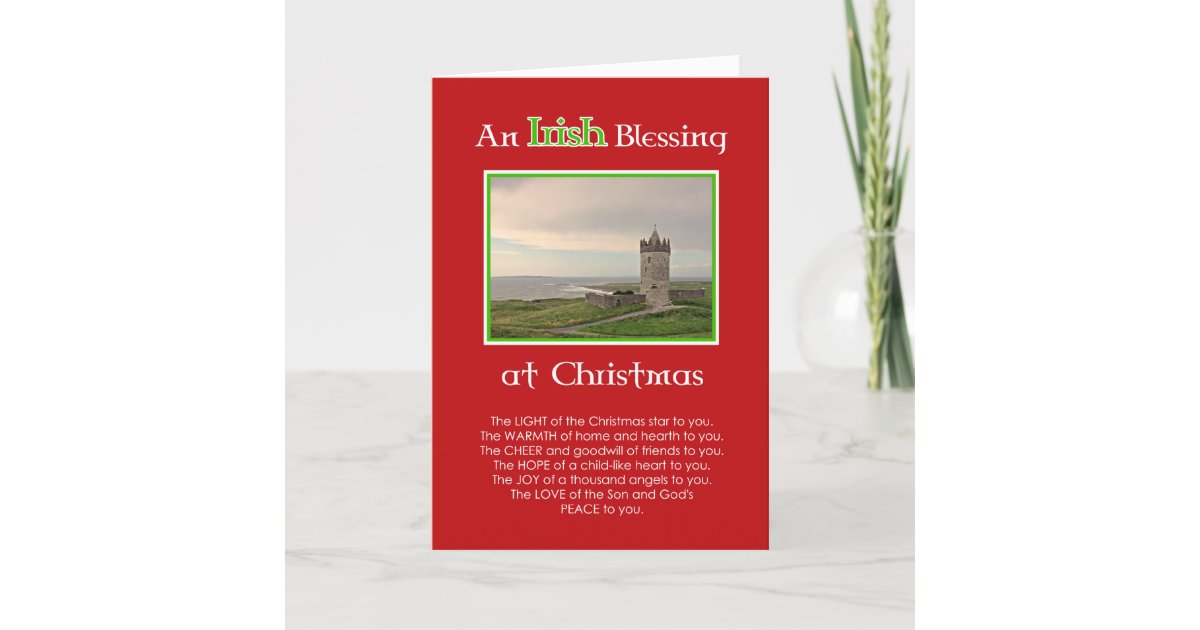 An Irish Blessing at Christmas-Custom photo card | Zazzle ...