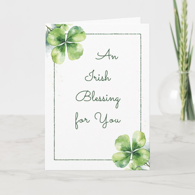 An Irish Blessing – Christian St. Patrick’s Day  Holiday Card (Front)
