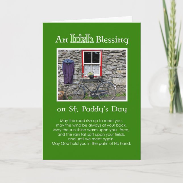 An Irish Blessing on St. Patrick's Day Card (Front)