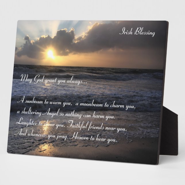 An Irish Blessing Plaque (Side)