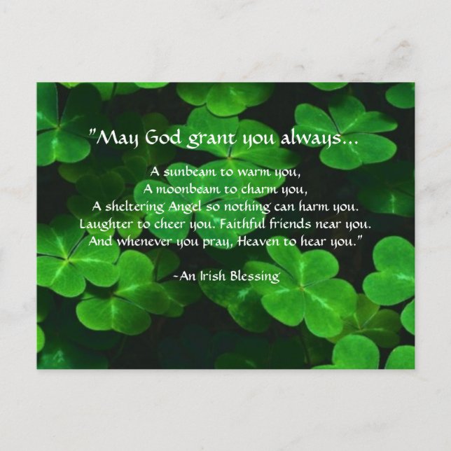 An Irish Blessing Postcard (Front)
