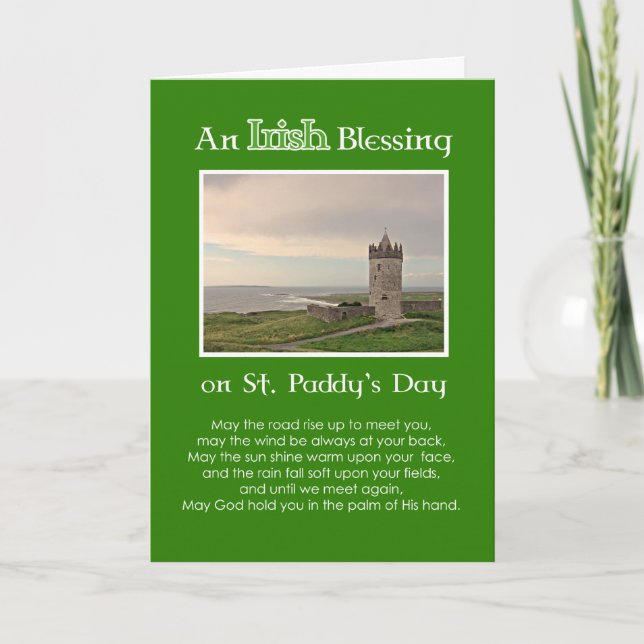 An Irish Blessing St. Patrick's Day-Custom Photo Card (Front)