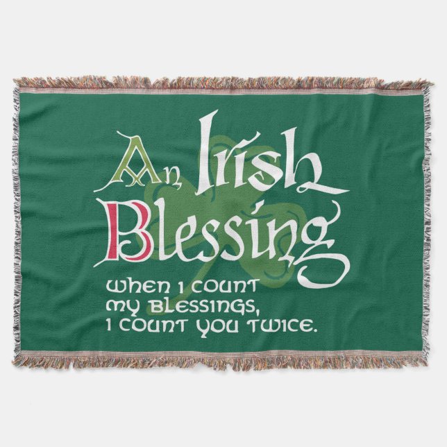 An Irish Blessing Throw Blanket (Front)