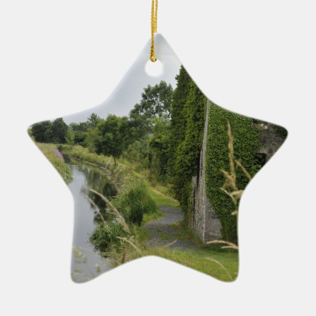 An Irish Canal Ceramic Tree Decoration (Front)