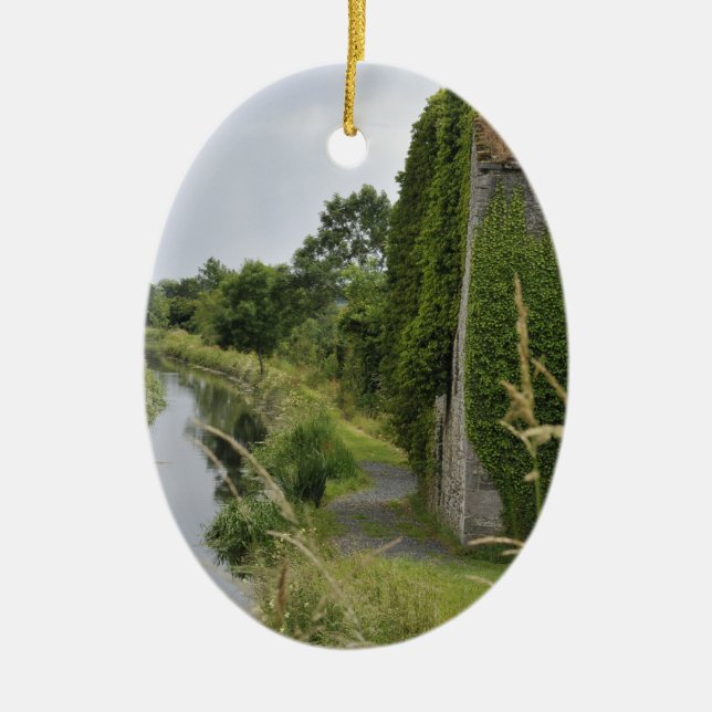 An Irish Canal Ceramic Tree Decoration (Front)