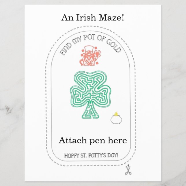 An Irish maze! Flyer (Front)