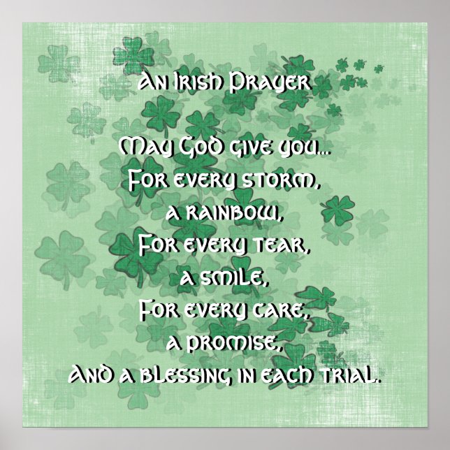 An Irish Prayer - Every Tear -A Smile Poster (Front)