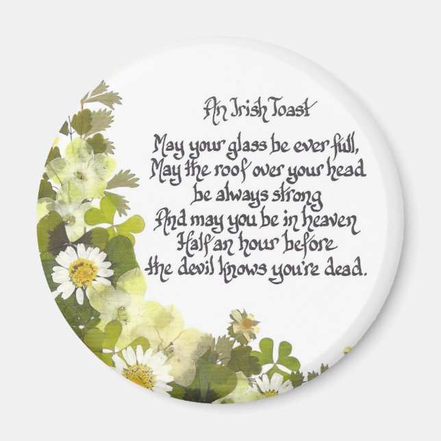 An Irish Toast Magnet (Front)