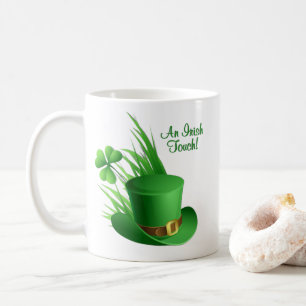 An Irish Touch Leprechaun Clove Hat in Grass Coffee Mug