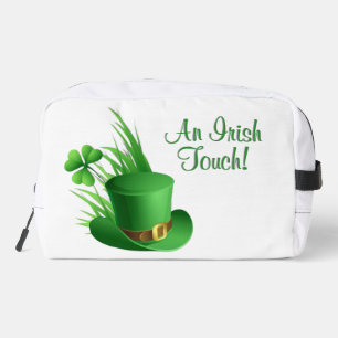 An Irish Touch Leprechaun Clove Hat in Grass Dopp Kit