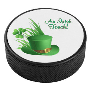 An Irish Touch Leprechaun Clove Hat in Grass Hockey Puck