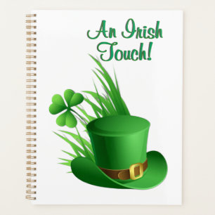 An Irish Touch Leprechaun Clove Hat in Grass Planner