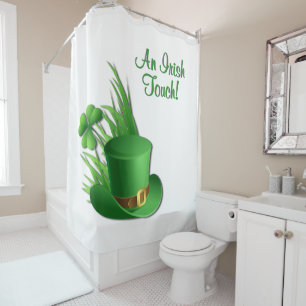 An Irish Touch Leprechaun Clove Hat in Grass Shower Curtain
