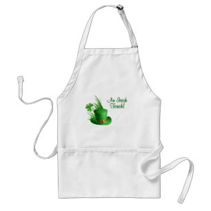An Irish Touch Leprechaun Clove Hat in Grass Standard Apron