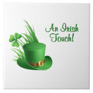 An Irish Touch Leprechaun Clove Hat in Grass Tile