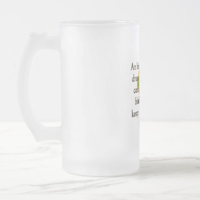 An Irishman Is Never Drunk - Irish Quote  Frosted Glass Beer Mug (Left)