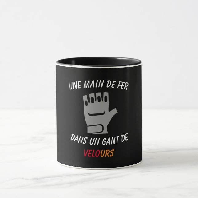 An iron hand in a velvet glove (bicycle, urs) mug (Center)