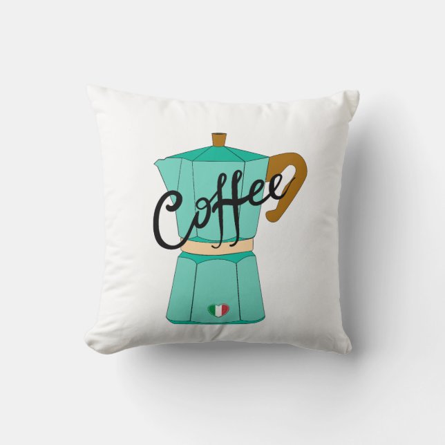 An Italian coffee moka Cushion (Front)