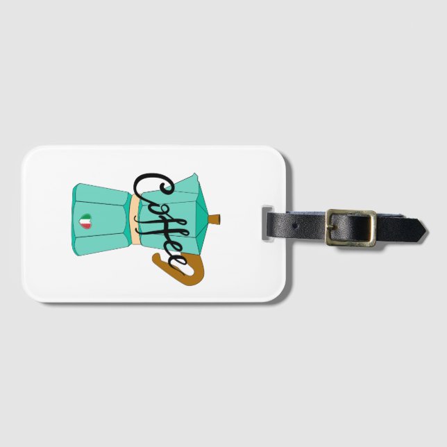 An Italian coffee moka Luggage Tag (Front Horizontal)