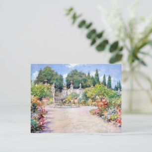 An Italian Garden - William Merritt Chase, Postcard