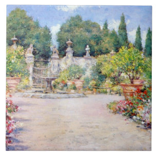 An Italian Garden - William Merritt Chase,  Tile