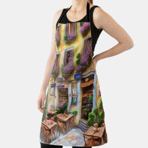 An Italian Street Scene Ephemera Design Series 15 Apron
