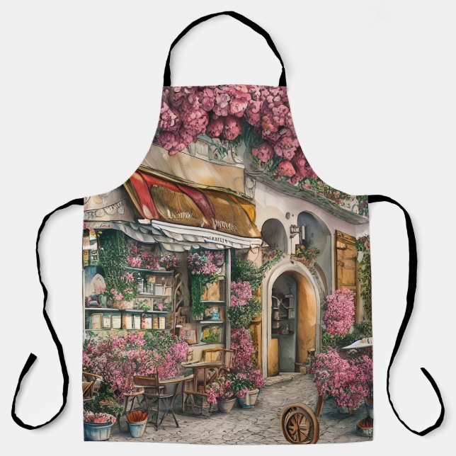 An Italian Street Scene Ephemera Design Series 17 Apron (Front)
