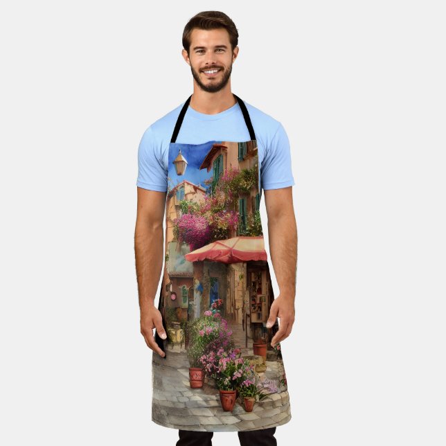 An Italian Street Scene Ephemera Design Series 18 Apron (Worn)