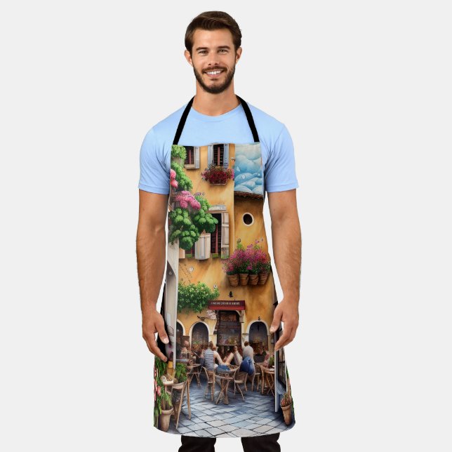 An Italian Street Scene Ephemera Design Series 22 Apron (Worn)