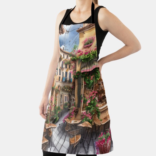 An Italian Street Scene Ephemera Design Series 23 Apron (Insitu)